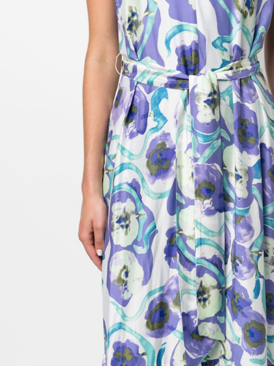 Shop Diane Von Furstenberg Jodie Floral-print Midi Dress In White