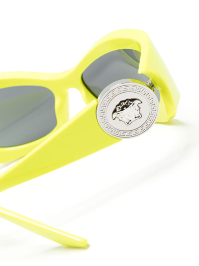 Shop Versace Medusa Cat-eye Sunglasses In Yellow