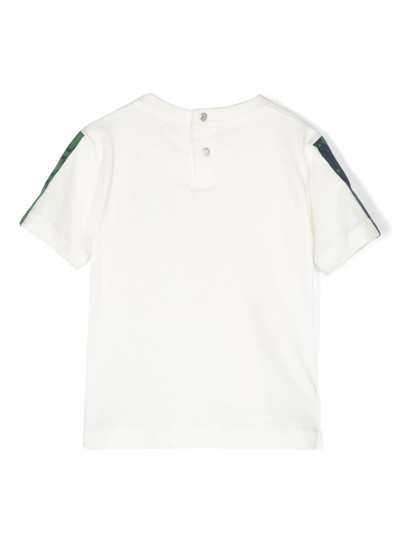 Shop Roberto Cavalli Junior Monogram Print T-shirt In White
