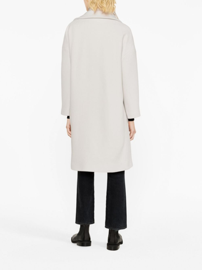Herno Layered Wool-blend And Quilted Coat In Neutrals
