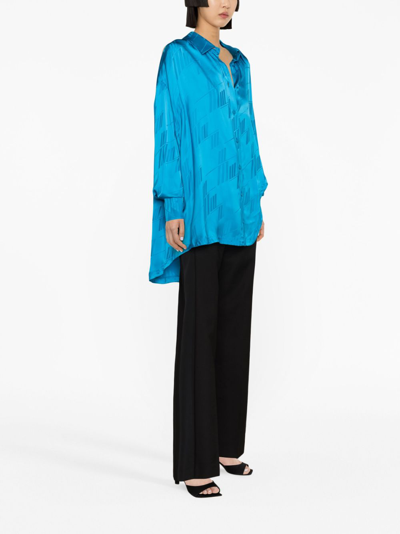 Attico Shirt With Relaxed Fit In Blue