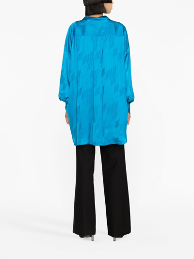 Attico Shirt With Relaxed Fit In Blue