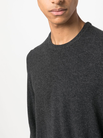 Fedeli Crew-neck Cashmere Jumper In Grey