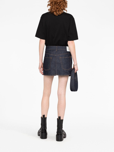 Coperni Denim Wrap Miniskirt In Blue