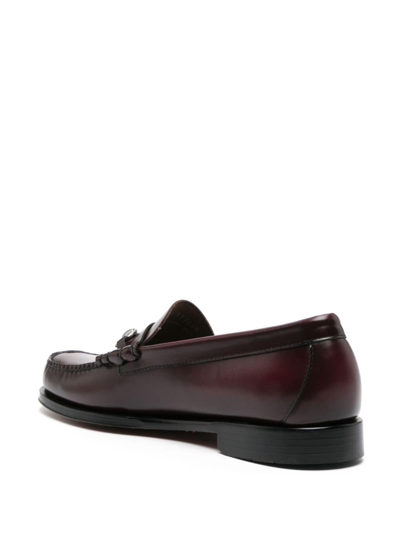 Shop G.h. Bass & Co. Lincoln Heritage Horsebit-detail Loafers In Red