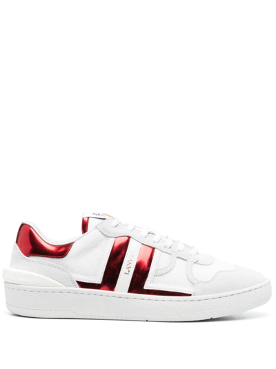 Lanvin Contrasting Mesh Panelled Sneakers In White