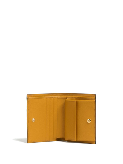 Marni Colour-block Bi-fold Leather Wallet In Brown