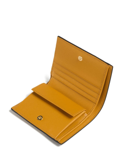 Marni Colour-block Bi-fold Leather Wallet In Brown