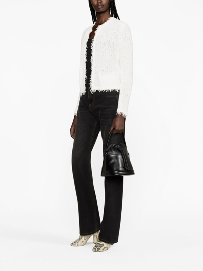 Shop Iro Shavani Fringed Cotton Jacket In White