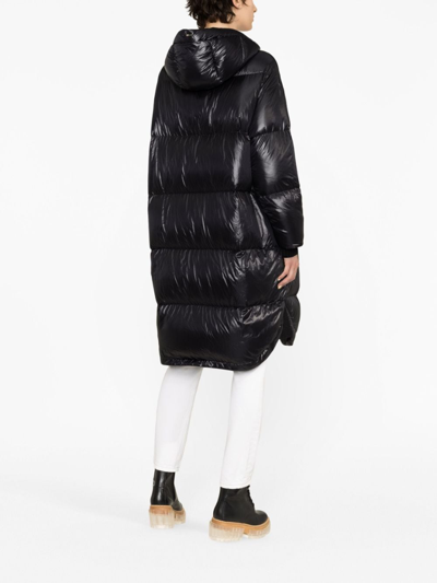 Shop Herno Hooded Down Puffer Coat In Black