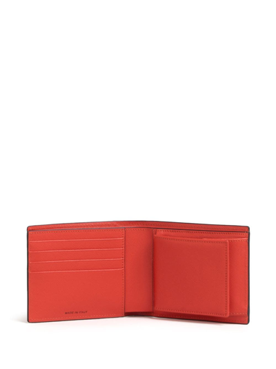Shop Marni Leather Bi-fold Wallet In Brown