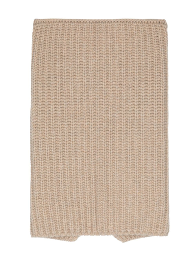 Shop Johnstons Of Elgin Chunky Cashmere Knit Snood In Neutrals