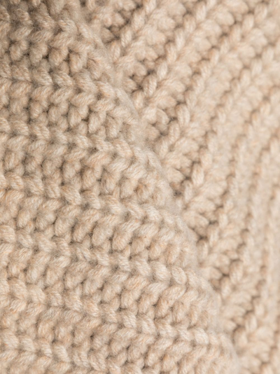 Shop Johnstons Of Elgin Chunky Cashmere Knit Snood In Neutrals