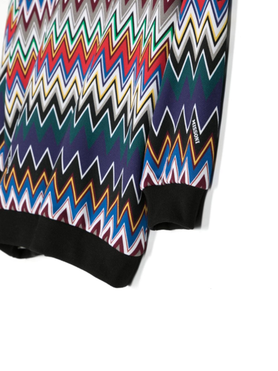 Shop Missoni Zigzag-print Cottonsweatshirt In Black