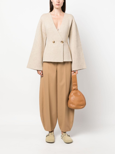 Shop By Malene Birger Tinley Double-breasted Cardigan In Neutrals