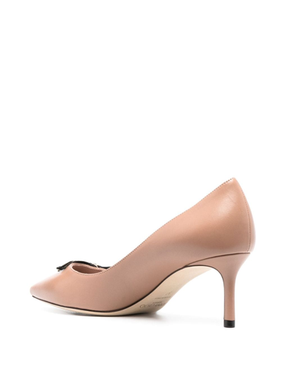 Shop Jimmy Choo Romy 60mm Leather Pumps In Pink