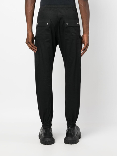 Shop Rick Owens Zip-pockets Organic-cotton Trousers In Black