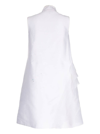 Shiatzy Chen Renascent Collection Organza-panels Coat In White