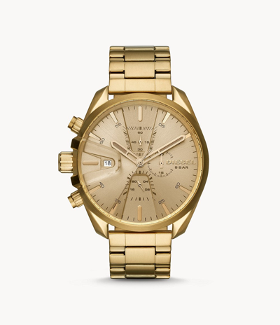 Shop Diesel Men's Ms9 Chronograph Gold-tone Stainless Steel Watch