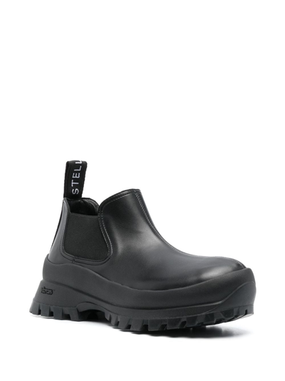 Shop Stella Mccartney Logo Pull-tab Chelsea Boots In Black