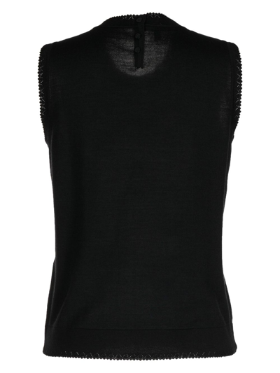 Shiatzy Chen Renascent Collection Floral-print Top In Black