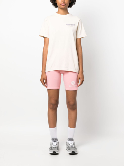 Sporty And Rich Logo-print Track Shorts In Pink