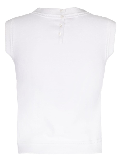 Shiatzy Chen Lace-detailing Sleeveless Vest In White