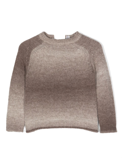 Bonpoint Long-sleeve Knitted Sweatshirt In Neutrals