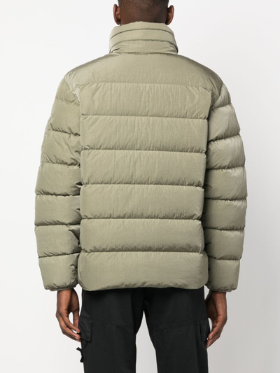 Shop C.p. Company Eco-chrome R Padded Down Jacket In Green
