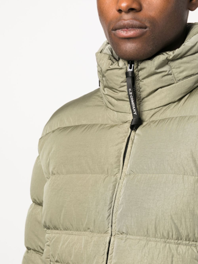 Shop C.p. Company Eco-chrome R Padded Down Jacket In Green
