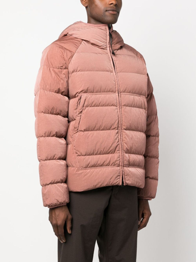 Shop C.p. Company Eco-chrome R Padded Hooded Jacket In Pink