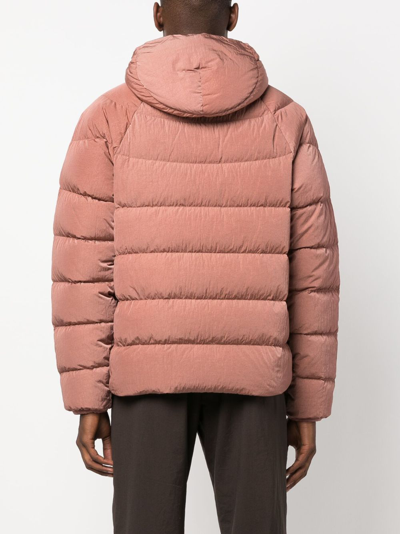 Shop C.p. Company Eco-chrome R Padded Hooded Jacket In Pink