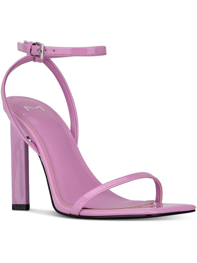 Shop Marc Fisher Ltd Arthur Womens Patent Leather Ankle Strap Heels In Purple