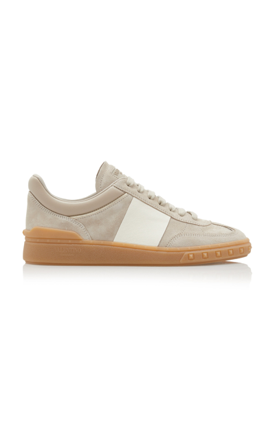 Shop Valentino Upvillage Suede Sneakers In Neutral