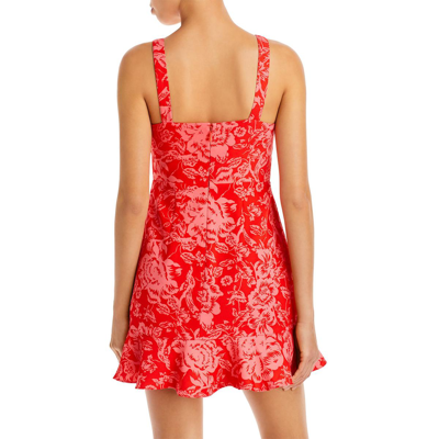 Shop Bcbgeneration Womens Cut Out Above Knee Mini Dress In Red