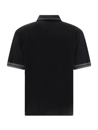 Shop Prada Polo Shirts In Nero