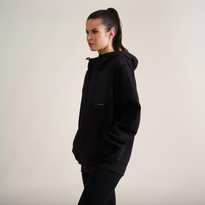 Members Only Women's Austin Zip-up Oversized Hoodie In Black