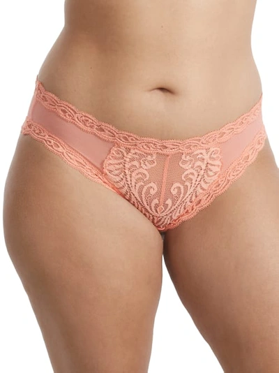Shop Natori Feathers Hipster In Cantaloupe