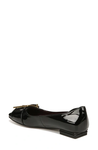 Franco Sarto Tahlia Buckle Square Toe Flat In Black
