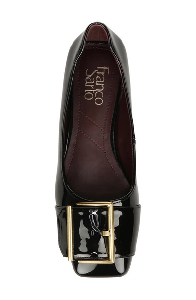 Franco Sarto Tahlia Buckle Square Toe Flat In Black