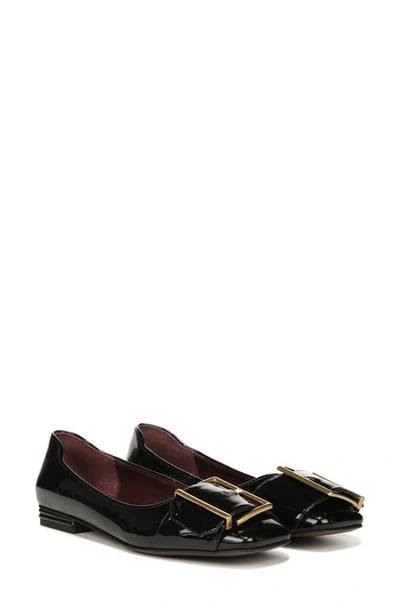 Franco Sarto Tahlia Buckle Square Toe Flat In Black