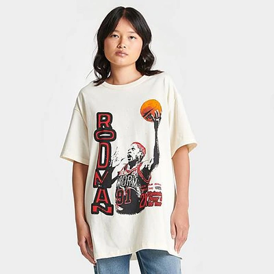 Shop Graphic Tees Dennis Rodman Grunge Rebound Graphic T-shirt In Cream