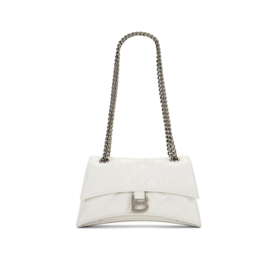 Shop Balenciaga Crush Small Chain Bag In White