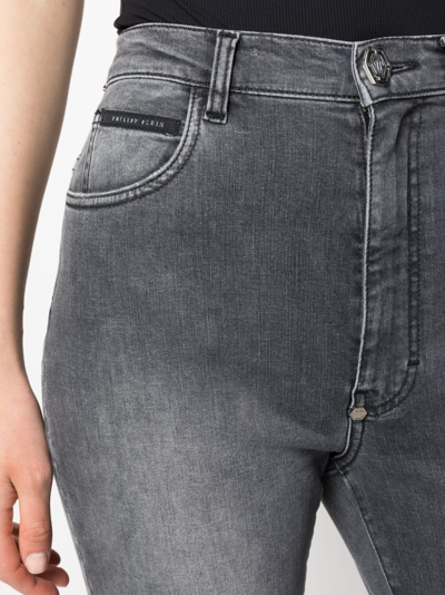 Philipp Plein Jeggings Mit Hohem Bund In Grey