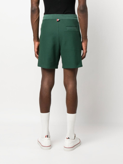 Shop Thom Browne Mid-thigh Cotton Shorts In Green