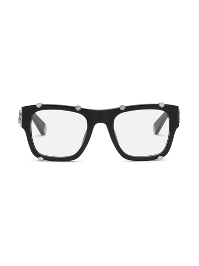 Philipp Plein Icon Hexagon Square-frame Glasses In Schwarz