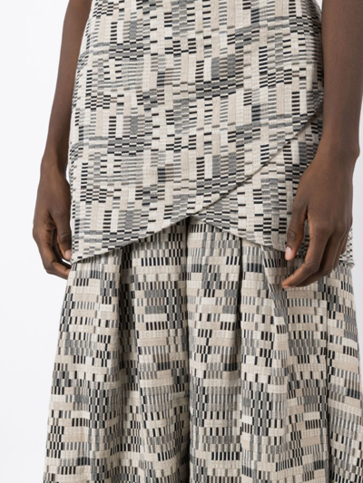 Shop Neriage Baja Graphic-print Maxi Skirt In Grau