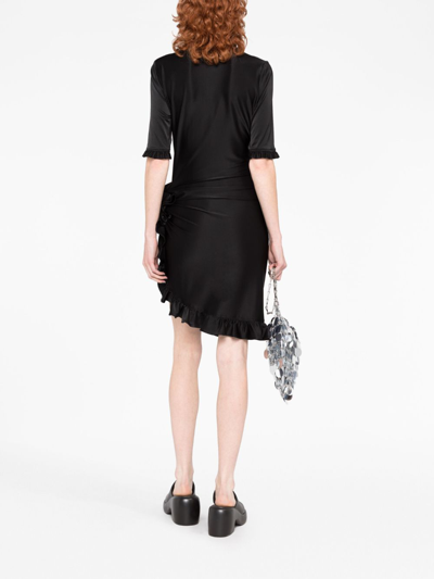 Rabanne Minikleid Im Flamenco-look In Black
