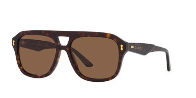 Shop Gucci Man Sunglass Gg1263s In Brown