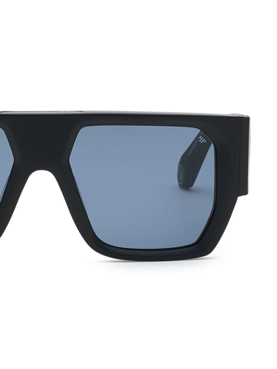 Shop Philipp Plein Oversize Square-frame Sunglasses In Black